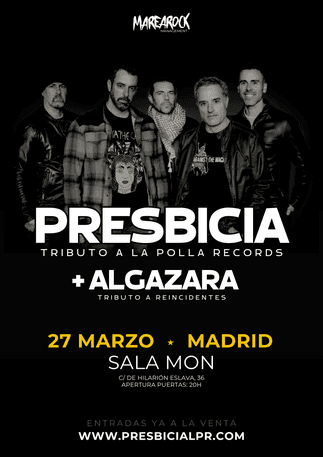 alt_im: PRESBICIA (Tributo a La Polla Records) + ALGAZARA (Tributo a Reincidentes)